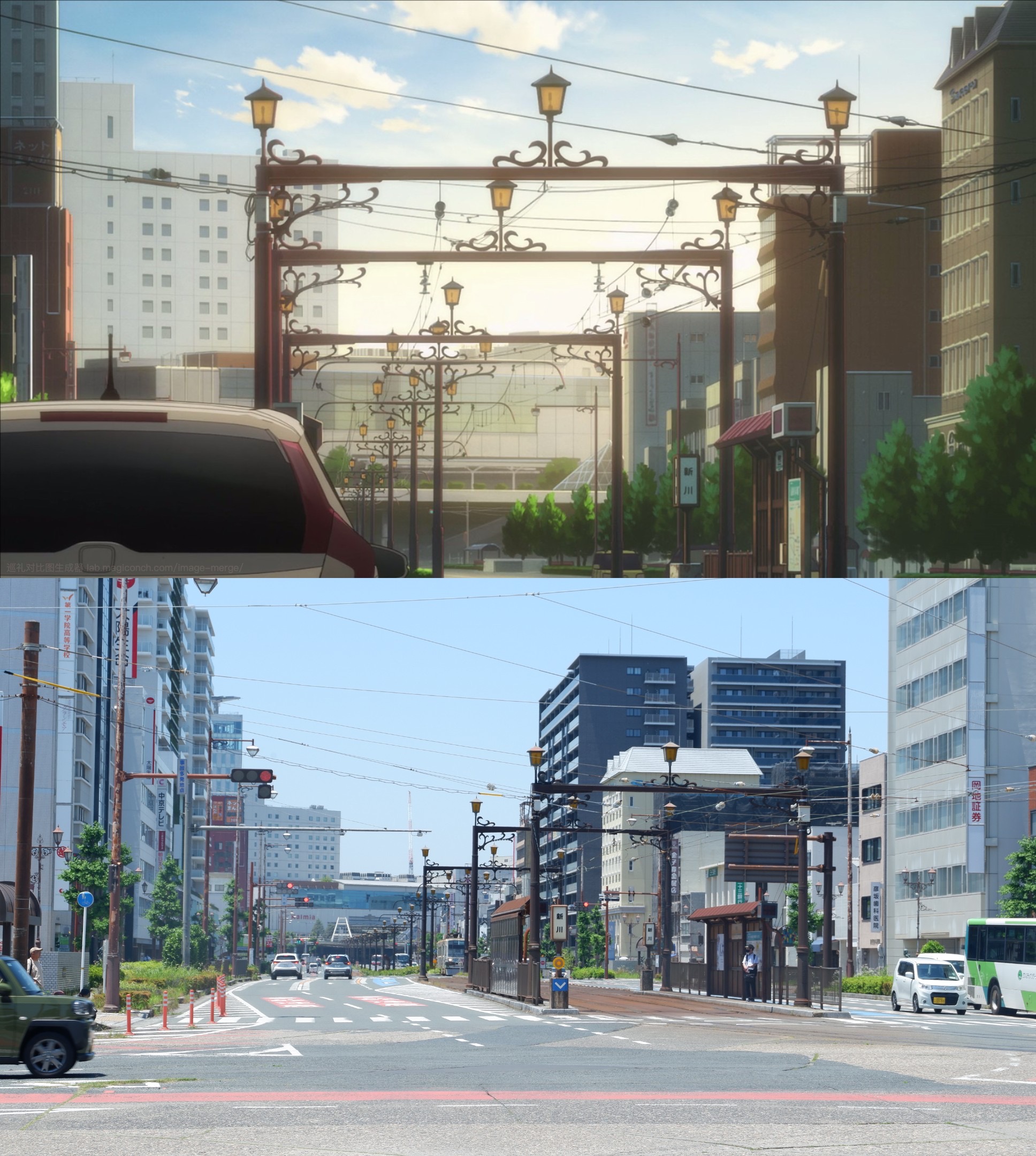 丰桥市胜地巡礼对比图